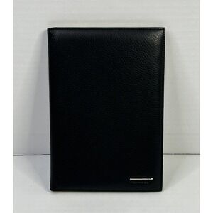 Piquadro Address Book Phone Directory Black Pebbled Approximately 8.5" x 6"